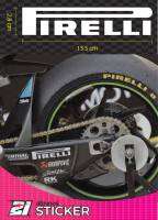 สติกเกอร์ตกแต่งมอเตอร์ไซค์ bigbike พีรารี pirelli แนวนอน