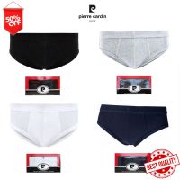 AB Pierre Cardin PC-323 (Pack 2ตัว) เซ็ตกางเกงในชาย Classic Macho Brief innerwear  มี 4 สี ขาว เทา กรม ดำ กางเกงในผ้าคอตตอน men underwear ส่งฟรี