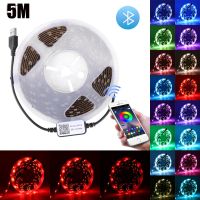 LED Strip Light RGB 5050 USB Flexible Ribbon Light Stripe Support Phone Bluetooth APP Control