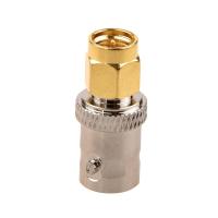 Gold Tone SMA Male to Silver Tone BNC Female Connector Adapter