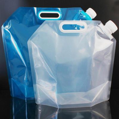 ความจุสูงถุงน้ำกลางแจ้ง5L พับถุงน้ำกระป๋อง PE รสจืดความปลอดภัยซีลน้ำหนักเบาถุงเก็บน้ำดื่ม