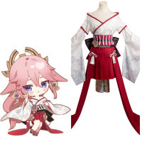 【cunnybunny】【Fast Shipping】 Genshin Impact - Yae Miko ชุดการแต่งกายคอสเพลย์ Kimono ฮาโลวีนชุดงานรื่นเริง