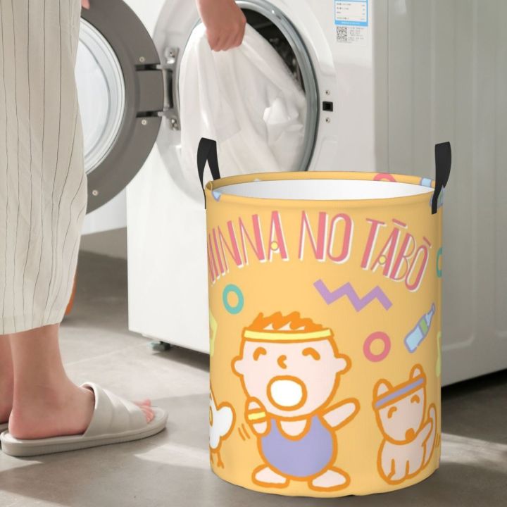 sanrio-minna-ตะกร้าผ้าผ้ากันน้ำ-oxford-ความจุขนาดใหญ่-ตะกร้าที่เก็บเสื้อผ้าสกปรกในห้องน้ำตะกร้าผ้ากันน้ำที่ใช้ในครัวเรือน