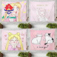 Pink Beauty Girl Tapestry Cheer Girl Decor แขวนผนังพื้นหลัง 3D การพิมพ์ผ้าผ้าม่านหน้าแรกห้องนั่งเล่นตกแต่งห้องนอน Ins