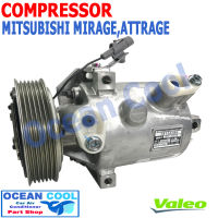 คอมเพรสเซอร์ มิตซูบิชิ มิราจ , แอททราจ COM0032 HFC-134A VRC-08 Valeo แท้ Mitsubishi Mirage Attrage Compressor 7813A385 Z0015551A คอมแอร์รถยนต์ คอมแอร์ คอมเพลสเซอร์ Ocean Cool