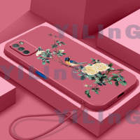 สำหรับ M3 Poco เคสโทรศัพท์การออกแบบที่ดอกไม้และนกฝาครอบ TPU นิ่มลายการ์ตูน