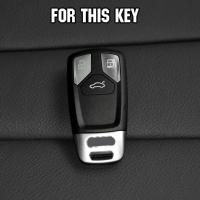 New prodects coming AX For Audi A4 allroad B9 Q5 Q7 TT TTS 2016 2018 Silicone Key Case Cover Keyless Fob Shell Skin Keyring Chain Holder Protector