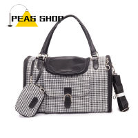 กระเป๋าใส่สุนัข PU Leather Dog Handbag Dog Purse Cat Tote Bag Pet Cat Dog Hiking Bag Travel Bag