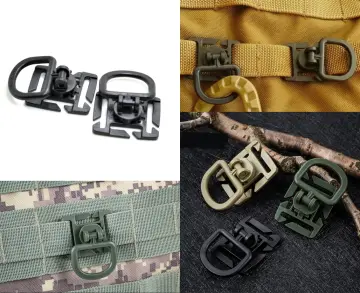 Swivel D Ring Clip Molle Webbing Clamp Tactical Backpack Attach