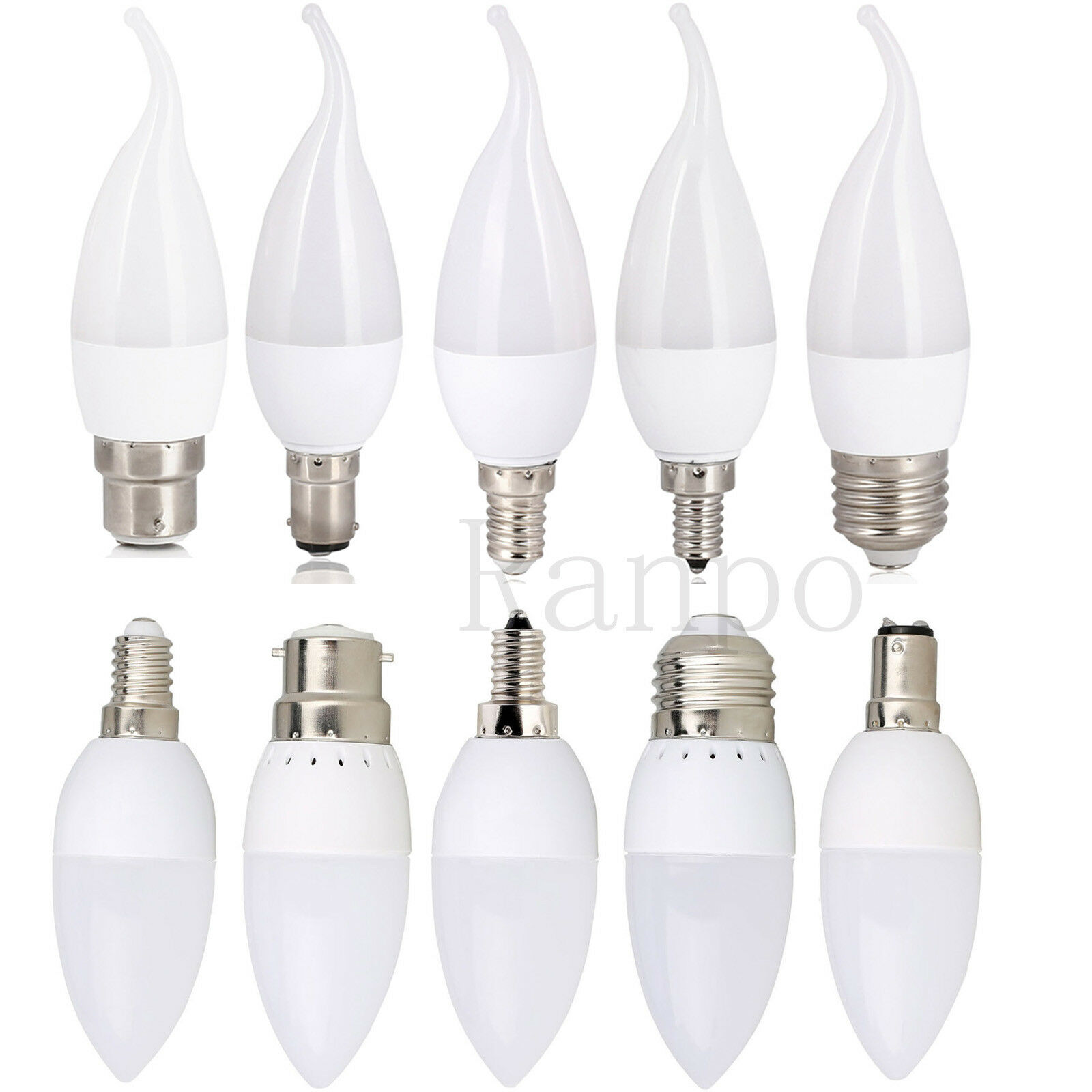 LED Bulb Chandelier Flame Candle Light E12 E26 E27 E14 B22 3W Lamp 2835SMD White 