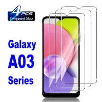 2/4ชิ้นกระจกนิรภัยสำหรับ A03core Galaxy A03s A03ตัวปกป้องหน้าจอซัมซุง Core