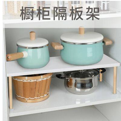 [COD] Microwave oven kitchen countertop shelf single-layer storage on the layered wooden