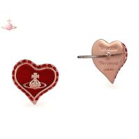 Westwood Vivian British counter purchasing 2021 new Vivienne Westwood Saturn red love couple earrings PETRA 2023 imported