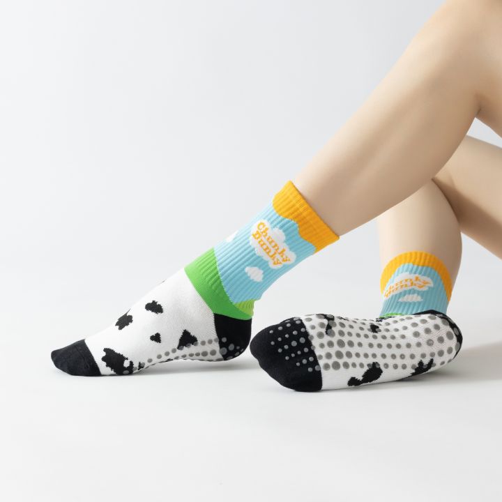 1 Pair Women Yoga Socks Silicone Sole Anti Slip Pilates Socks