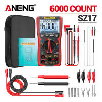 ANENG SZ17สมาร์ทมัลติมิเตอร์ดิจิตอลชุด16 In 1สายผสม6000 Counts True RMS วัดระยะอัตโนมัติจากไฟแบ็คไลท์ LCD เครื่องทดสอบไฟฟ้าโวลต์มิเตอร์แอมป์มิเตอร์วัดอุณหภูมิมัลติฟังก์ชั่น AC DC ความต้านทานความจุกระแสความถี่ต่อเนื่อง