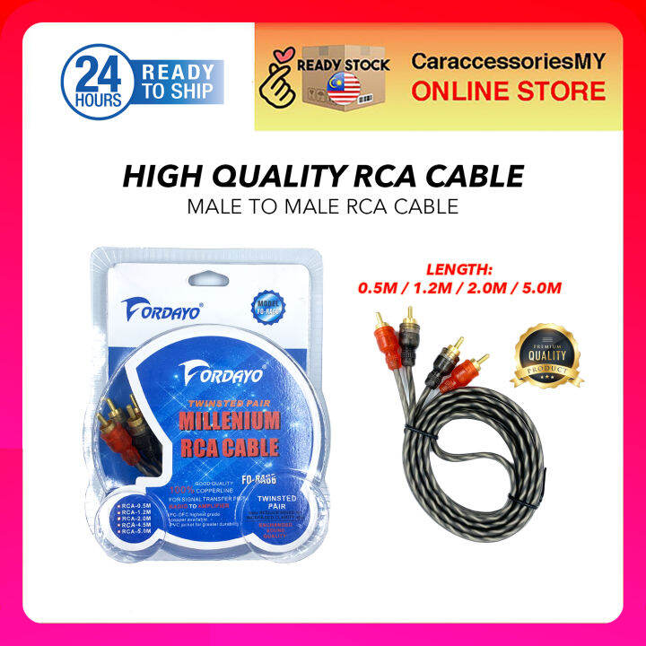 Fordayo RCA Cable Car Stereo Amplifier Audio Cable Lazada