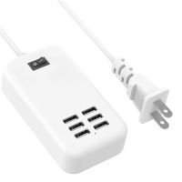 อะแดปเตอร์ติดผนังแบบ3A 6พอร์ตที่ชาร์จ USB Hub EU ปลั๊กอังกฤษอเมริกา5V สำหรับชาร์จโทรศัพท์มือถือเหมาะสำหรับ Samsung Xiaomi IPhone