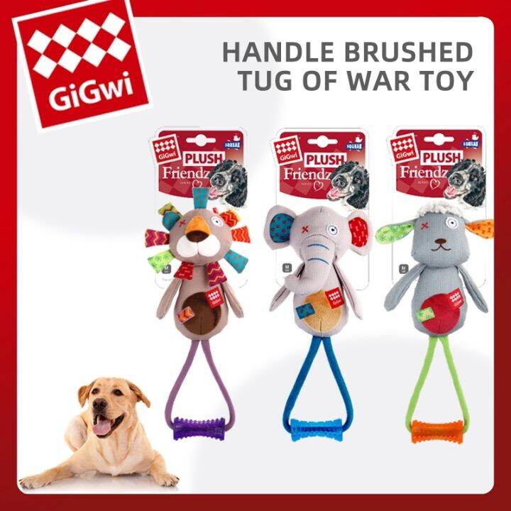 gigwi-ของเล่นตุ๊กตาสุนัขน่ารักๆของเล่นบีบมีเสียงพร้อมที่จับตุ๊กตาการฝึกเชิงโต้ตอบสำหรับสุนัขขนาดกลางและใหญ่ทนทานของเล่นฝึกเคี้ยว-yy-ร้านค้า