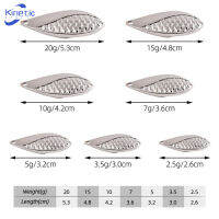 KI เหยื่อตกปลา2.5กรัม-20กรัมพร้อมขนนกตะขอแหลมช้อนหมุนสำหรับน้ำเค็มน้ำจืด