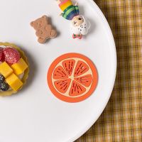 Mini Cartoon Table Mat Cute Fruit Printed Round Cup Mat Kitchen Coaster Heat-resistant Placemat