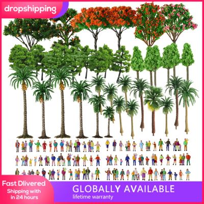 hot【DT】☌☜❂  Plastic Trees Street Beach Scenery Layout 1:100-1:300 Railroad Decoration Landscape Miniature