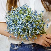 [HOT QINLXKLWGGH 554] หรูหรา Babysbreath พืชดอกไม้ประดิษฐ์พลาสติกปลอม Gypsophila DIY ตกแต่งการจัดดอกไม้ตกแต่งงานแต่งงานพวงหรีด