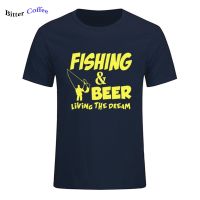 Fishings Match Tshirts Fishinger Beer Fish Living The Dream Fisherman Printing T Shirt Sporter Flying Fresh Fun Gift