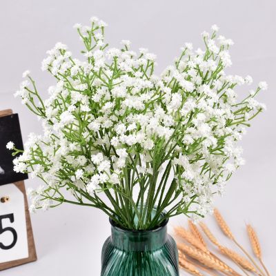 【CC】 90Heads 52cm Artificial Gypsophila Flowers Plastic Bouquet Fake Floral Arrangement Ornaments Wedding Decoration