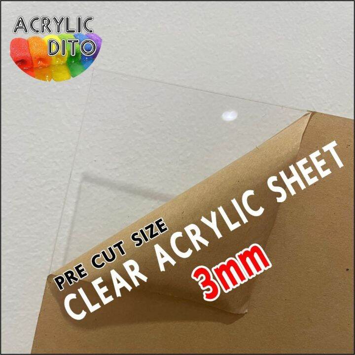 Hot taex90 Clear Transparent Acrylic Sheet 3mm/ Small Size/ Pre Cut ...