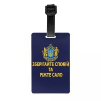 【DT】 hot  Ukraine Flag Ukrainian Tryzub Luggage Tag Patriotic Suitcase Baggage Privacy Cover ID Label