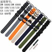 （Bar watchband）อะแดปเตอร์ชุดแถบสายนาฬิกาไนลอน (16มม.) สำหรับ Casio GShock MIL-SHOCK 5600 DW6600 GW6900 G100