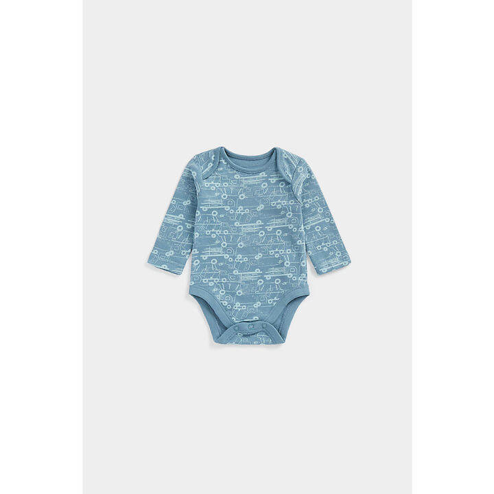 ชุดบอดี้สูทเด็ก-mothercare-trucks-long-sleeved-bodysuits-3-pack-cd313