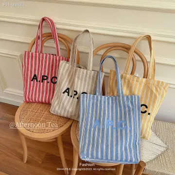 A.P.C. 2022-23FW Canvas Street Style Plain Leather Logo Skater Style Totes  (1 6 4 7 5 9 7 2 9 4 2 7 6 0 1 8)