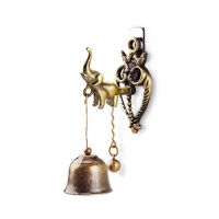 ♗☎ E5BE Suction Door Type Metal Wind Chime Wall Mount Animal Door Reminder Bell Magnetic Retro Doorbell Home Ornament Gift