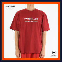 (PAINKILLER) PK ORIGINAL RED OVERSIZED TEE  / เสื้อยืดผู้ชาย เสื้อแขนสั้นชาย โอเวอร์ไซส์ เสื้อผ้าผู้ชาย เพนคิลเลอร์ / Printed T-Shirt menswear PAINKILLER / Original Collection