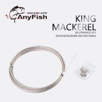 ANYFISH KING MACKEREL 10m 49 Strand 7x7 Stainless Steel Shark fishing leader line wire cable fishing line Fishing Accessory