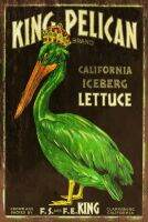 King Pelican Californian Iceberg Lettuce Advert Vintage Retro style Metal Sign