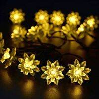 5/7/12m Solar Lotus LED String Lights Fairy Lights LED Lights Solar Powered Garland New Years Christmas Decoration Noel Navidad