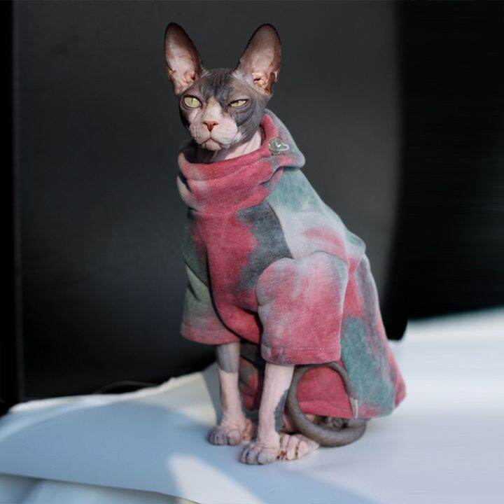 sphynx-เสื้อสเวตเตอร์ไม่มีขนสำหรับมาใหม่ล่าสุดเสื้อฮู้ดแมวสำหรับสุนัขและแมวทำจากผ้าฝ้ายสฟิงซ์มีขนแฟชั่นเสื้อฤดูใบไม้ร่วงฤดูหนาวหรูหรา