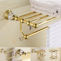 European GoldTowel Rack Bathroom Hardware Set Solid ss Crystal Tissue Box Toilet Brush Holder Bathroom Accessories Set