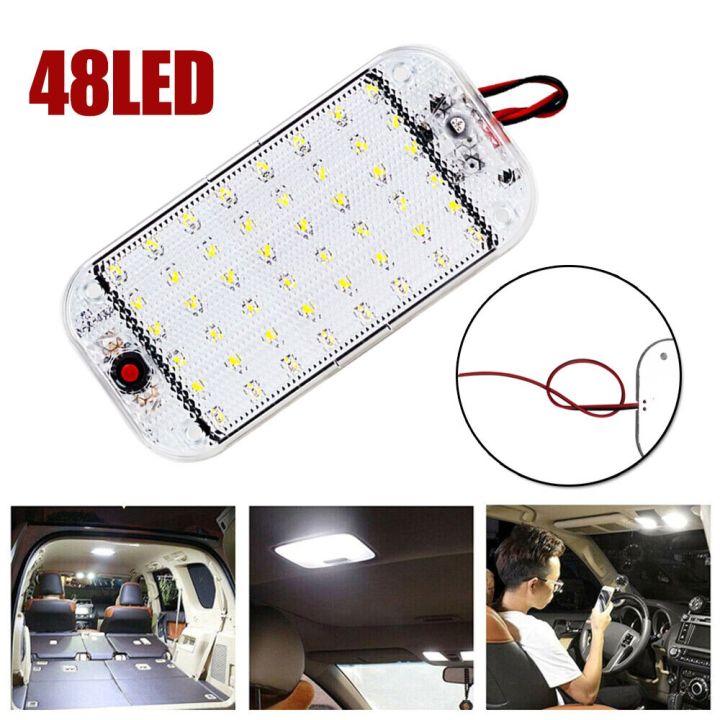 48-led-panel-light-car-interior-doom-reading-lamp-high-brightness-cabin-lights-for-van-truck-rv-boat-camper-lights-strip-12v-24v-bulbs-leds-hids