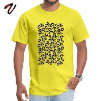 Leopard T-Shirt Printed Men Streetwear Fashion Guys Summer Yellow T Shirts No Fade Cotton High Quality Custom Tshirt Company S-4XL-5XL-6XL