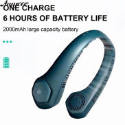 Portable Wearable Hanging Neck Fan Usb Charging Neckband Leafless Indoor