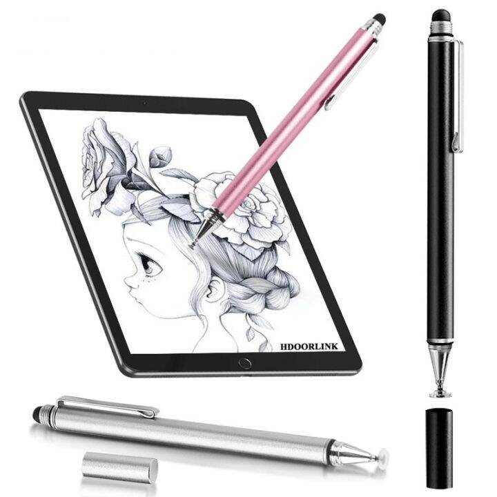 2 In1 Universal Stylus Pen Touch Screen Flat Disc Drawing Pencil for ...