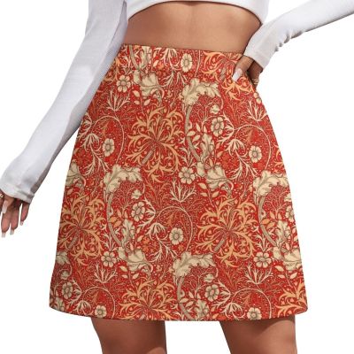 【CC】❁◆  Nouveau Floral Coral Skirt korean fashion sets