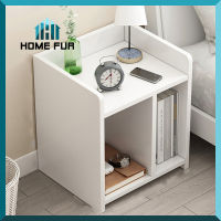 Home Fur ตู้ข้างเตียง โต๊ะวางของข้างเตียง ตู้เก็บของข้างเตียง สีขาว พร้อมลิ้นชัก และชั้นวางของ มีให้เลือก 4 แบบ