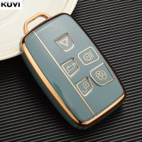 เคสหุ้ม Kunci Remote Mobil TPU มีสายสำหรับ Freelander2โรเวอร์เรนจ์โรเวอร์บกสปอร์ต Evoque สำหรับจาร์กัว XF XJ XJL XE C-X16 XKR XK