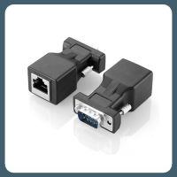 DB9 RS232 Rj45 CAT6 CAT5e เดี่ยวสายต่อความยาวสายอีเทอร์เน็ต20ม. 9-พินตัวขยายอะแดปเตอร์ RS232 RS232ตัวเมียเป็นตัวแปลงสัญญาณตัวผู้