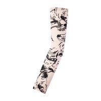 Outdoor Tattoo Sleeve Flower Arm Tattoo Cycling Fishing Sunscreen Men And Women Cool Arm Protection Sunshine Protection Sleeves