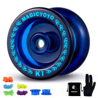 MAGICYOYO K1-Plus โยโยโย่ตอบสนองอย่างมืออาชีพสำหรับผู้เริ่มต้น,โยโย่พลาสติกทนทานพร้อม5เชือกโยโย่ + ถุงมือโยโย่ + กระเป๋า